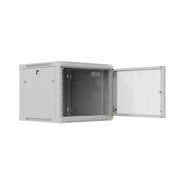 Lanberg Wall Rack 19'' with Perforated Door 9U 60cm Grey FLAT PACKED — image 6
