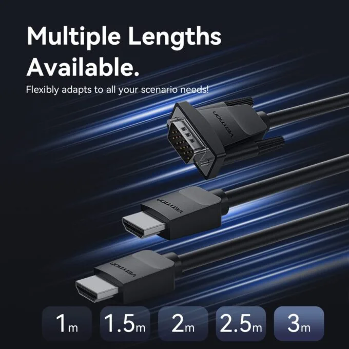 Vention HDMI-A Male to VGA Male Cable 3.0m Black ABMBI — image 6