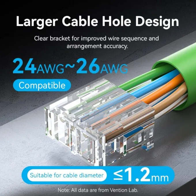 Vention NETWORK Connectors CAT6A FTP Shock-Resistant Modular Plug IDOB0-10 (10-Pack) — image 8