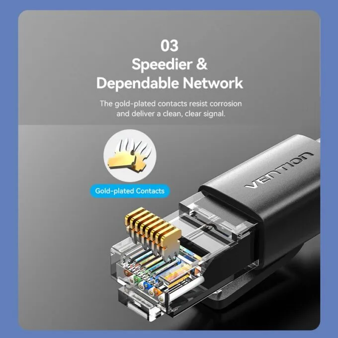 Vention NETWORK Cable CAT6 UTP 1.0m Black IBRBF — image 6