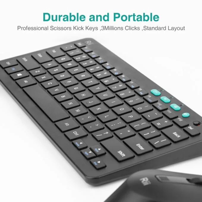 Rii Keyboard & Mouse Wireless 2.4GHz Combo Compact Size RKM709 — image 6