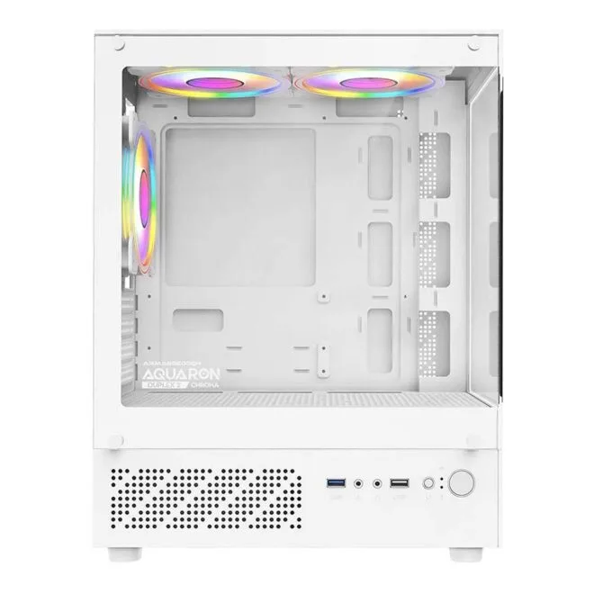 Armaggeddon Gaming Case M-ATX AQUARON DUPLEX 2 CHROMA White (3x Chroma Fans) — image 4