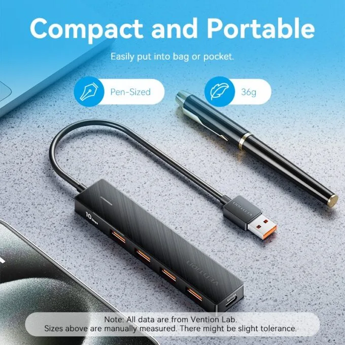Vention IT HUB USB-A 3.2 4xA + USB-C Power Port CHOBB — image 6