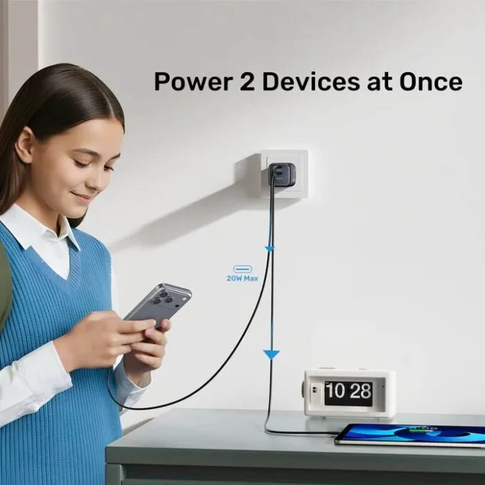 Unitek Charge Wall GaN 45W USBCx2 UK P1129 Black — image 5