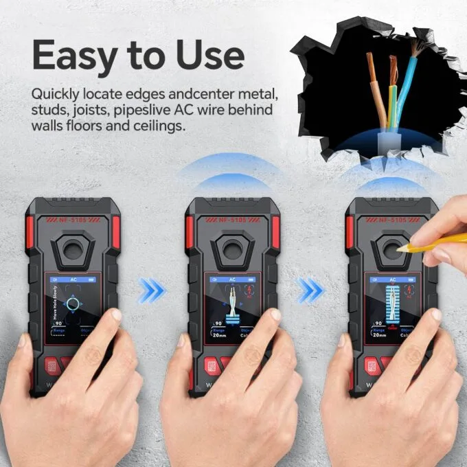 Noyafa Wall Detector-High Sensitivity, Safety Drilling, Support Various Material Detection NF-5105 — image 6