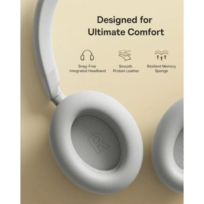 Baseus Headphones Over Ear ANC, LDAC, Spatial Acoustics, 80-Hour Battery, MH1 Frosted Gray — image 6