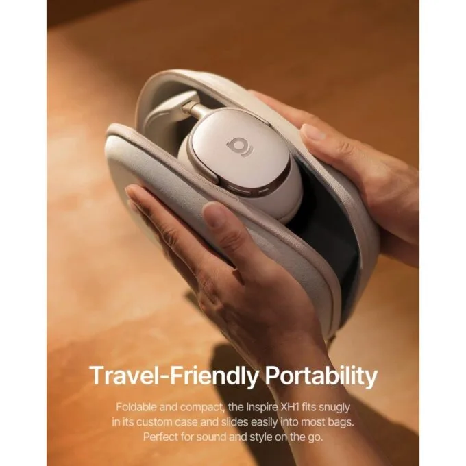 Baseus Headphones Over Ear, ANC, Dolby Audio, Hi-Res Audio, 100H Playtime, Inspire XH1 By BOSE  White — image 7