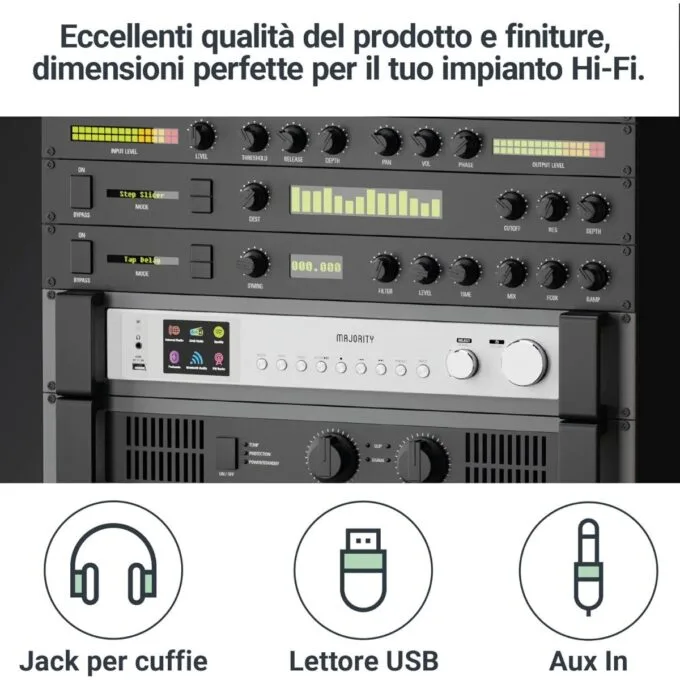Majority FITZWILLIAM 2 Radio WiFi/BT/USB/FM/LineOut/Display Silver — image 3