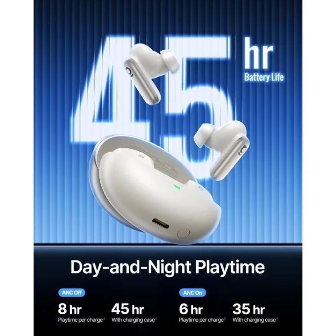 Baseus Headphones In Ear TWS, ANC, Dolby Audio, 45H Playtime, Inspire XP1 By BOSE  White — image 2