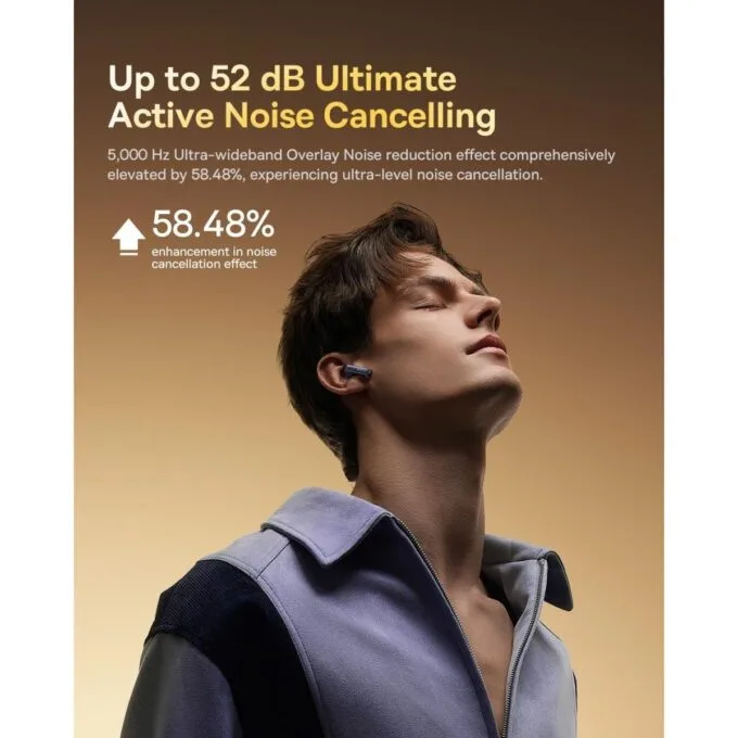 Baseus Headphones In Ear TWS Bowie M2s Ultra DISPLAY ANC LDAC Black — image 2