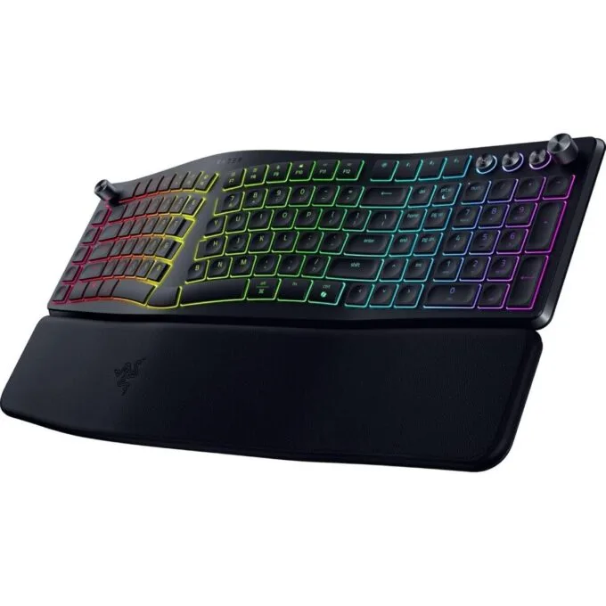 RAZER Pro Type Ergo - Split Keyboard - Low Profile - Wrist Rest - AI Prompt Master - RGB - MACROS — image 1
