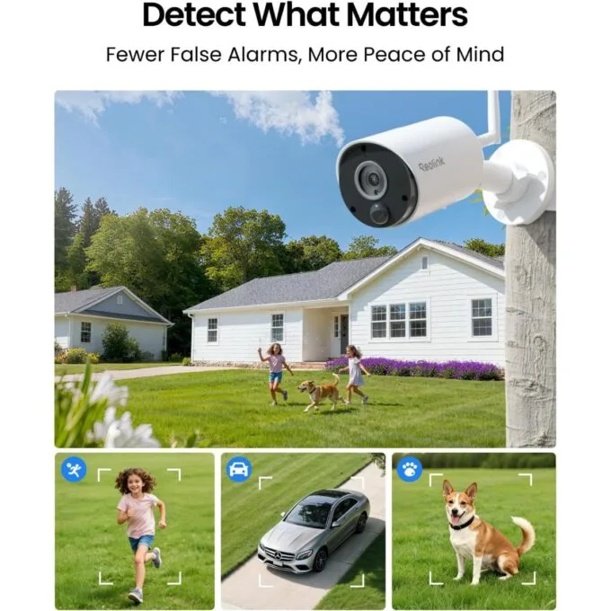 Reolink BP Outdoor Battery Camera 5MP ARGUS Eco White (B320) + 6W Panel White (Hard Bundle) — image 4
