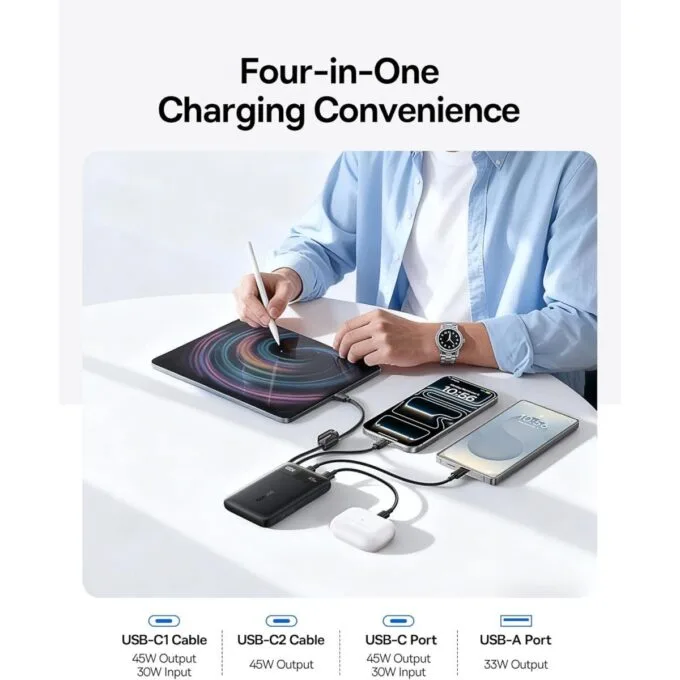 Baseus Powerbank 45W 10000mAh + Display EnerFill FC11 Black — image 5