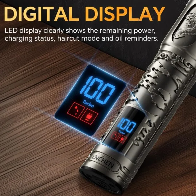 Enchen Hair Clipper Goldenstone 1 USB-C 1200mAh Black — image 9
