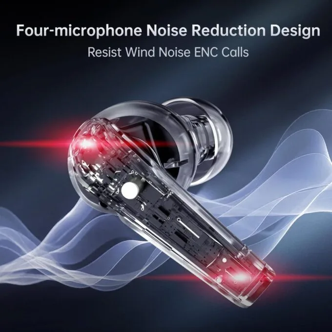 Machenike TWS Earphones TH60 , Ultra-Low Latency, Active Noise Cancelling Mic, 36-Hour Battery Life, IPX5 , VR, Switch, Pc, Phone — image 2