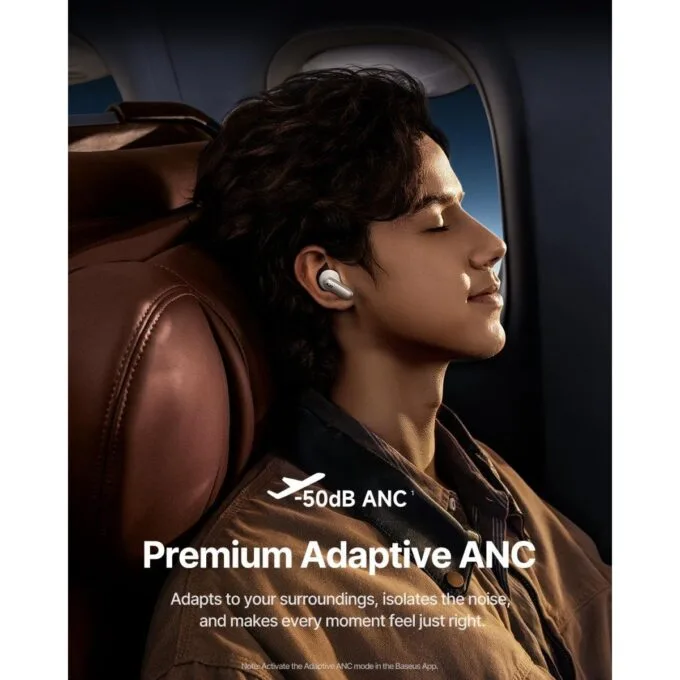 Baseus Headphones In Ear TWS, ANC, Dolby Audio, 45H Playtime, Inspire XP1 By BOSE  White — image 5