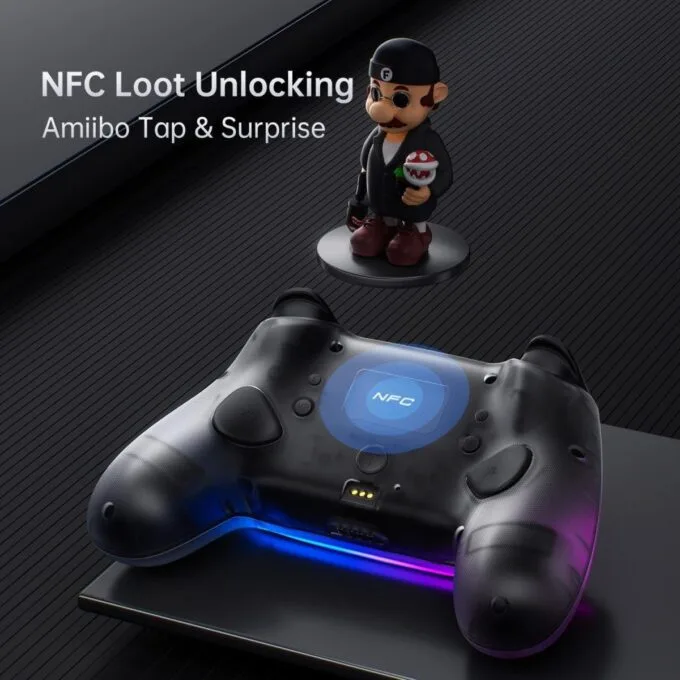 Machenike PC Gamepad Wireless S3 Hall Effect Joystick, RGB Black Lghting, Auto Sleep/Wake, 5-Level Vibration, PC Gamepad for PC/NS/iOS/Android TV with Charging Dock — image 6