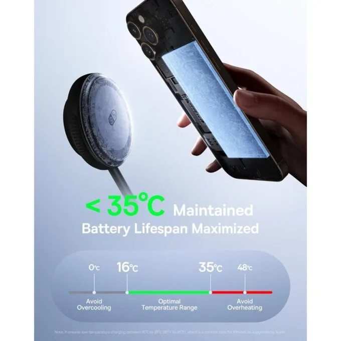 Baseus Charger Desktop Wireless 3in1 EnerFill FS41 TEC Cooling (45W Adapter EU + 1m C to C Data Cable Black Included) — image 6