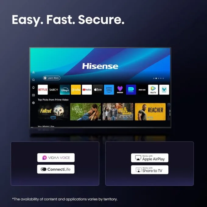 Hisense 43E7Q 43'' 4K Smart QLED TV With Dolby Vision And Dolby Atmos — image 6