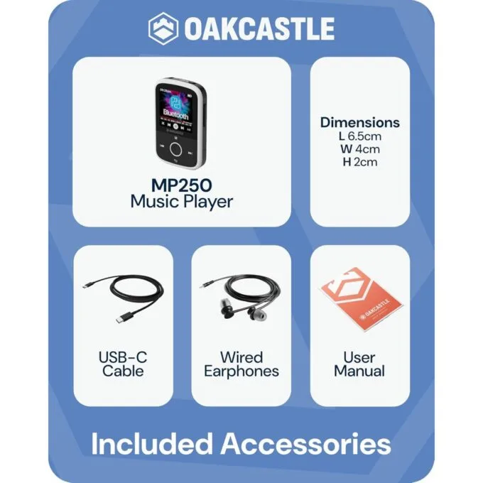 Majority Portable MP250 Player 16GB BT+Earphones (Oakcastle) — image 5