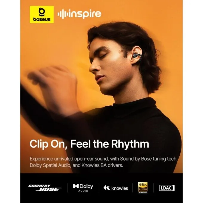Baseus Headphones Open Ear  Inspire XC1 BY BOSE Open-Ear Black — image 2
