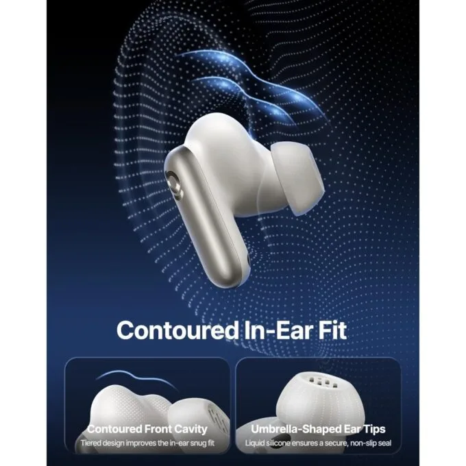 Baseus Headphones In Ear TWS, ANC, Dolby Audio, 45H Playtime, Inspire XP1 By BOSE  White — image 4
