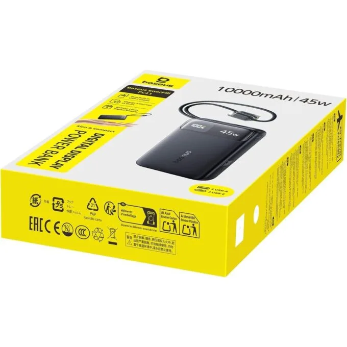 Baseus Powerbank 45W 10000mAh + Display EnerFill FC11 Black — image 9