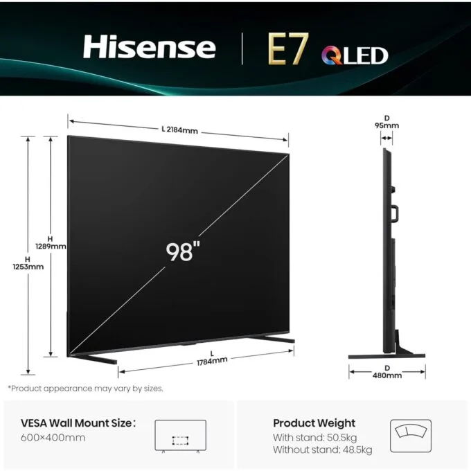 Hisense 98E7Q 98'' 4K Smart QLED  TV — image 11