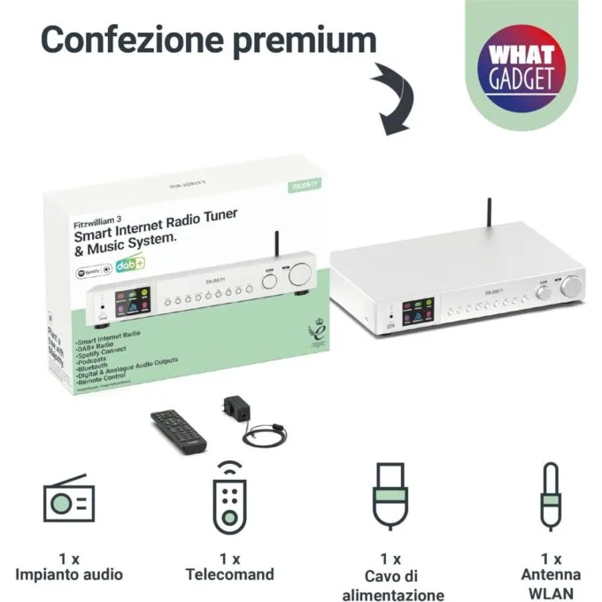 Majority FITZWILLIAM 2 Radio WiFi/BT/USB/FM/LineOut/Display Silver — image 5