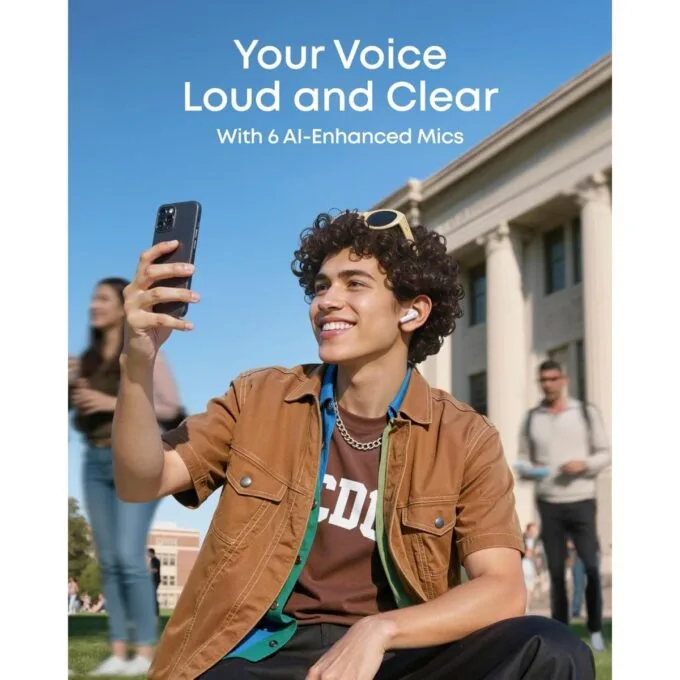 Anker Soundcore TWS Earphones R60i NC HiRes Audio , Translation Earbuds, 50H Playtime White — image 3