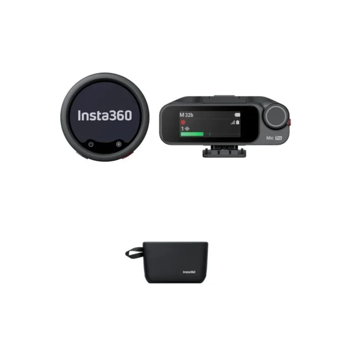 Insta360 Wireless Microphone Pro 1 TX+1 RX - 3-Mic Array, AI Noise Cancel, Custom Display — image 1