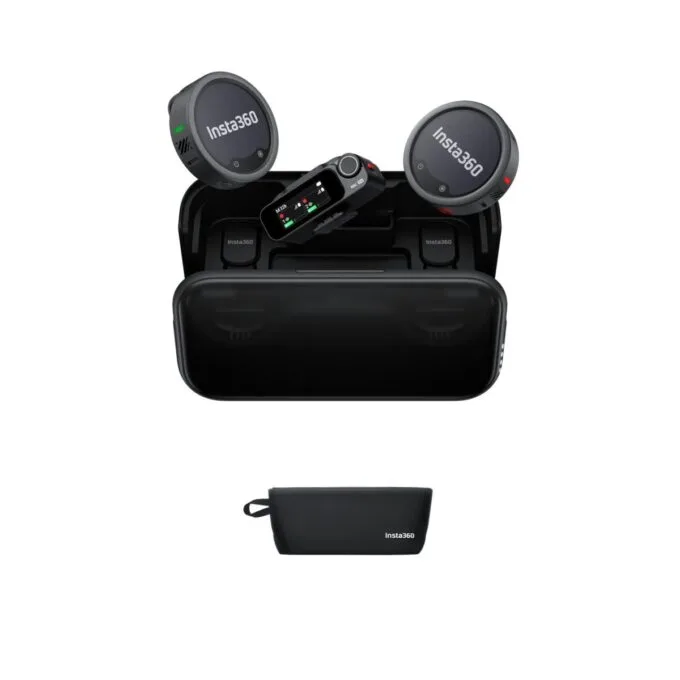 Insta360 Wireless Microphone Pro 2 TX+1 RX+Charge Case - 3-Mic Array, AI NoiseCancel, Custom Display — image 1