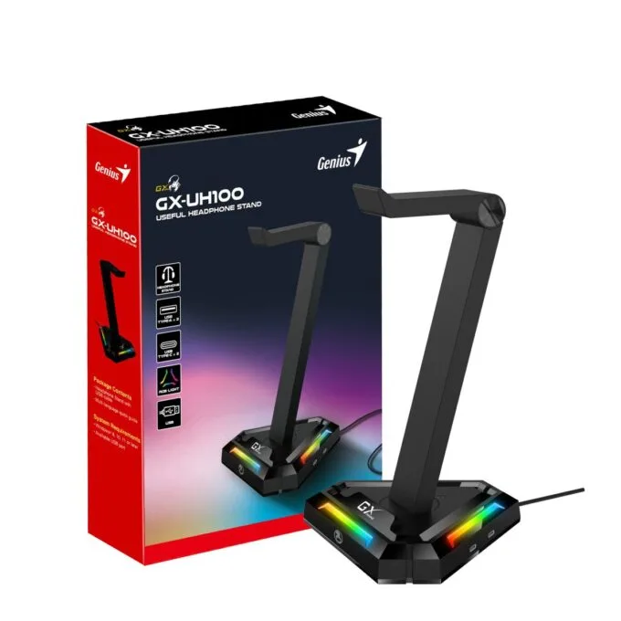 Genius Gaming Headphone LED Stand with USB Hub GX-UH100 — image 7