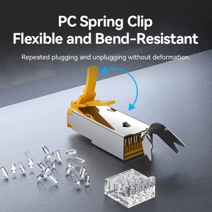 Vention NETWORK Connectors CAT6A FTP Shock-Resistant Modular Plug IDOB0-10 (10-Pack) — image 9