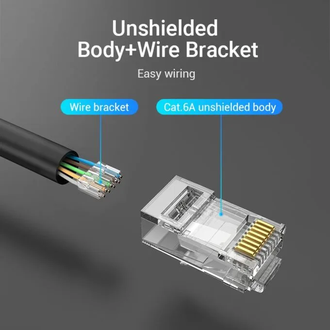 Vention NETWORK Connectors CAT6A UTP Modular Plug IDGR0-10 (10 Pack) — image 6