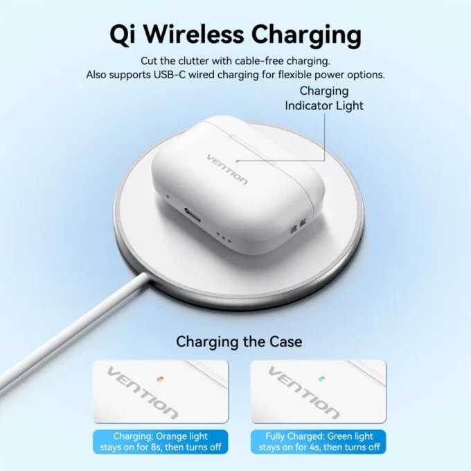 Vention Earphones BT TWS InEar ANC +Wireless Charging ECHO LITE E11 Pro Black NBVB0-Pro — image 7