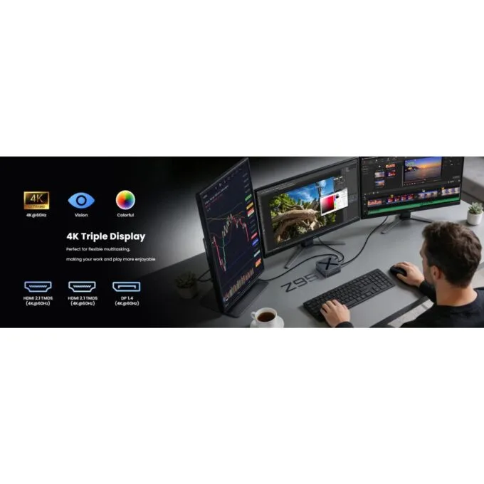 MINIX Mini PC Intel N95 16GB DDR5, 512GB NVMe, Dual LAN, 2x HDMI/DP Win11 Pro Z95 — image 7