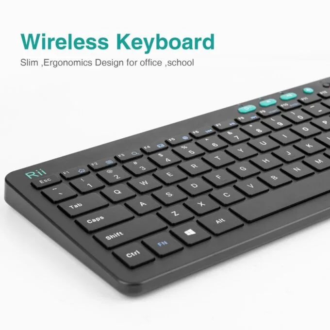 Rii Keyboard & Mouse Wireless 2.4GHz Combo Compact Size RKM709 — image 7