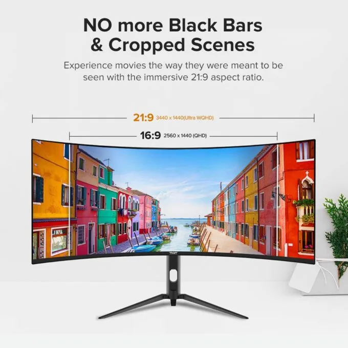 Armaggeddon Gaming Monitor 34'' Curved 1800R 3.5K 180Hz 1ms XC34UWQHD Super 180 Black — image 7