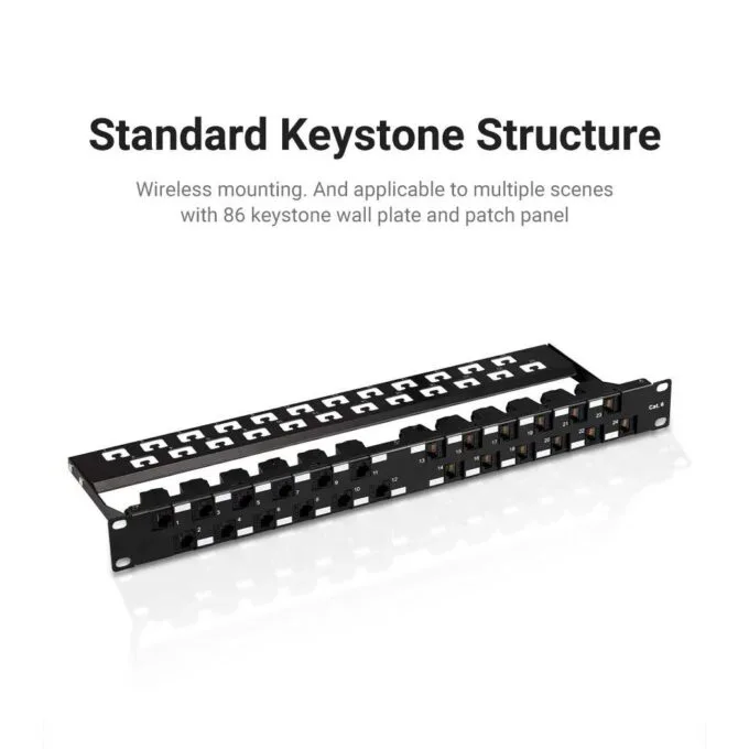 Vention NETWORK Keystone Jack CAT6 UTP Coupler Black IPGW0-5 (5-pack) — image 7