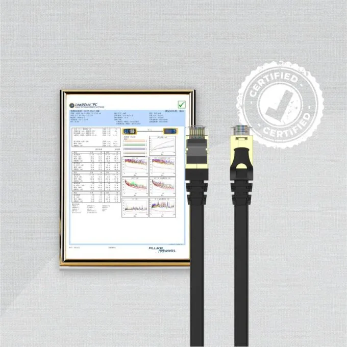 Unitek Network Patch Cable CAT7 Flat SSTP CU Black 2.0m C1897BK-2M — image 7