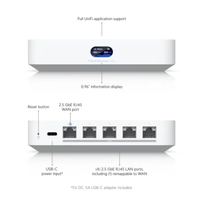 Ubiquiti UniFi Cloud Gateway MAX 5x 2.5GE, 512 GB NVMe SSD UCG-MAX — image 7