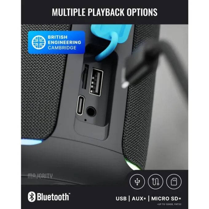 Majority Portable Speakers Move 2 IPX67 24W USB/AUX/SD/RGB UK — image 6