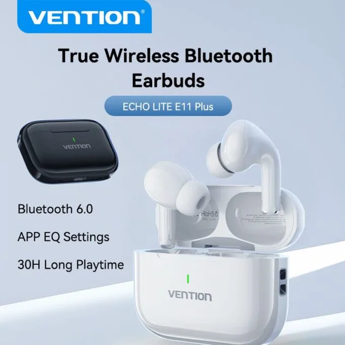 Vention Earphones BT TWS InEar ECHO LITE E11 Plus White NBVW0-Plus — image 12
