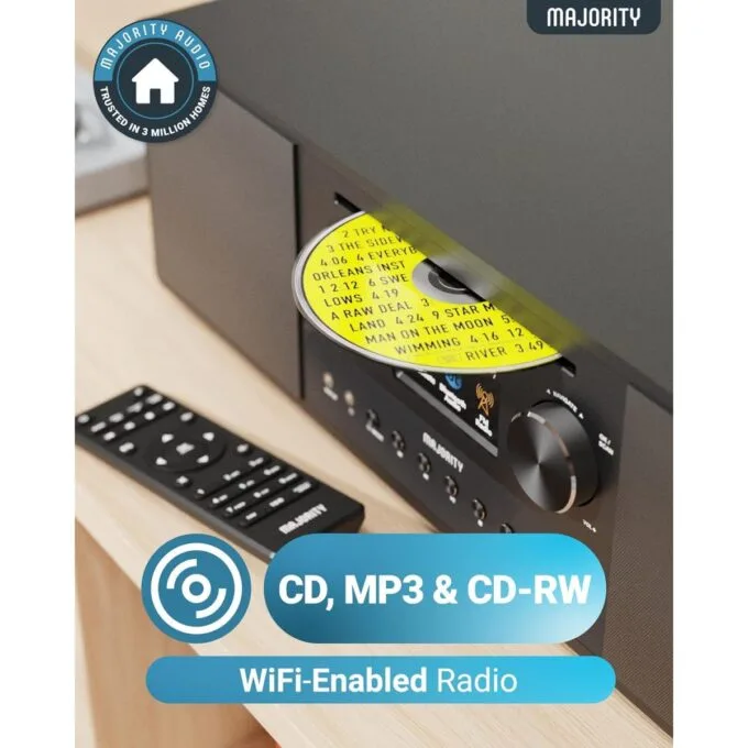Majority QUADRIGA 2.1 Mini HiFi 120W with 6'' Subwoofer, CD Player, Internet Radio, Bluetooth, USB — image 5