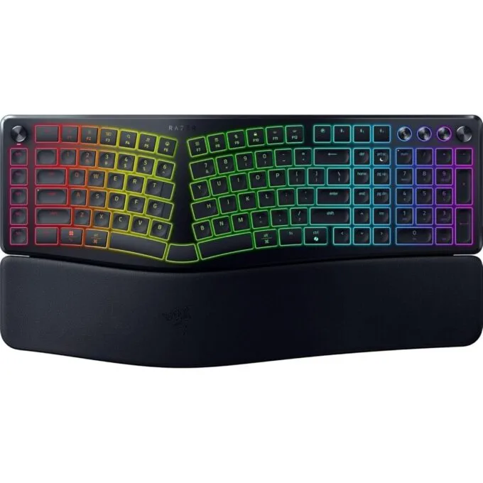 RAZER Pro Type Ergo - Split Keyboard - Low Profile - Wrist Rest - AI Prompt Master - RGB - MACROS — image 2