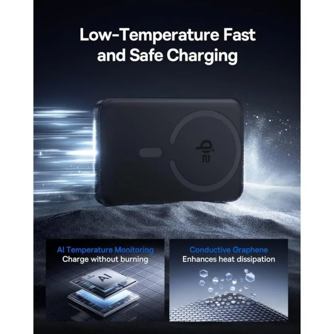Baseus Powerbank Wireless 22.5W 10000mAh Qi2 EnerFill FM12 Black — image 8