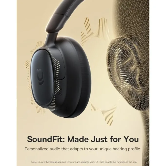 Baseus Headphones Over Ear ANC, LDAC, Spatial Acoustics, 80-Hour Battery, MH1 Black — image 5
