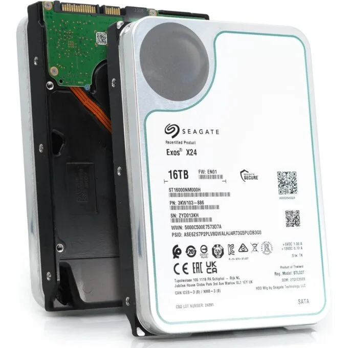 Seagate Exos X24 16TB HDD Enterprise/NAS ST16000NM000H-FR RECERTIFIED — image 2