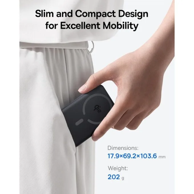Baseus Powerbank Wireless 22.5W 10000mAh Qi2 EnerFill FM12 Black — image 6
